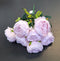 Buchet bujori artificiali roz pal – 7 flori, aspect natural 40cm