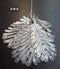 Ramură artificială decorativă argintie tip ferigă - 70cm