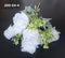 Buchet artificial 7 trandafiri albi, flori mari, decor elegant - 49cm