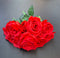 Buchet 10 trandafiri rosii artificiali – 45cm, tije sârmă, material textil