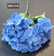 Buchet cu hortensii artificial albastru din material textil - 42cm