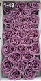 Trandafiri din pastă de săpun mauve – Set 25 bucăți, 8cm