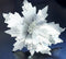 Crăciunițe artificiale argintii cu paiete – flori decorative elegante 10/set