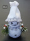 Decoratiune Om de Zăpadă alb cu căciulă, 20cm – set 5 bucăți