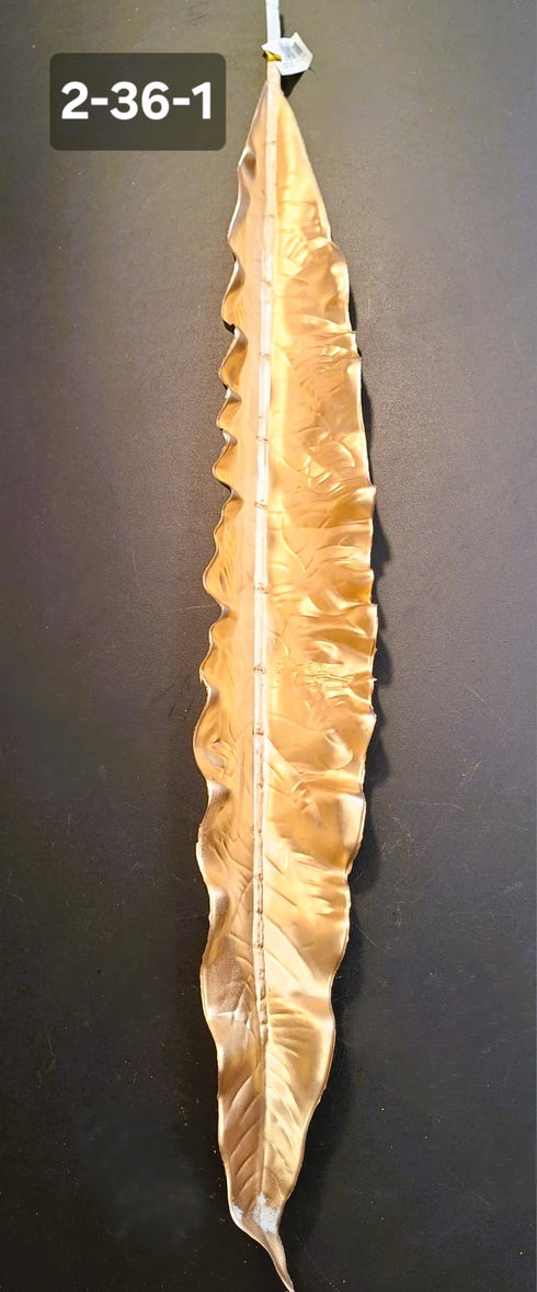 Frunză decorativă aurie artificială - 84cm