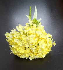 Buchet cu hortensii artificiale galben – flori mici material textil 30cm