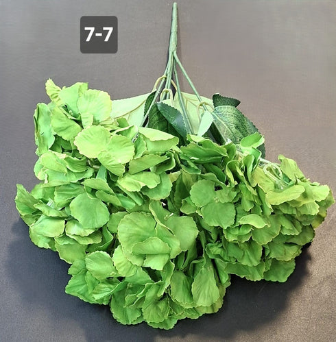 Buchet cu hortensii artificial verde din material textil - 42cm