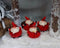 Moș Crăciun decorativi – decor ceramic Crăciun 4/set 5cm