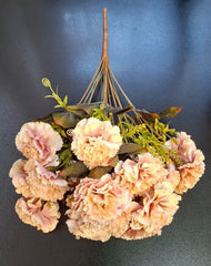 Buchet garoafe artificiale somon bej 48cm – flori decorative