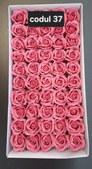 Trandafiri pasta de sapun sapun, 5cm, cutie 50 buc