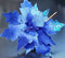 Crăciunițe artificiale albastre – flori decorative festive 10/set