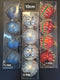 Set 4 Globuri Decorative 3 culori cu Sclipici - 10cm