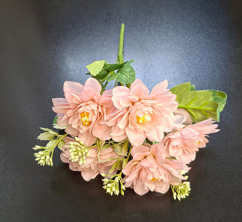 Buchet de dalii artificiale roz – flori mici 26cm