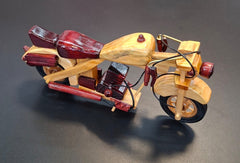 Machetă decorativă motocicleta de epocă din lemn - 28cm