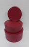 Set 3 cutii rotunde din carton – Burgundy