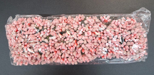 Flori din plastic - Stamine 144/set roz pudrat