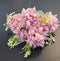 Buchet artificial cu dalii roz, 35cm