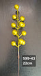 Bobite decorative Crăciun aurii lucioase pe tijă 22cm – set 100 buc