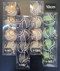 Set 4 Globuri Crăciun Decorative 4 culori cu Sclipici - 10cm