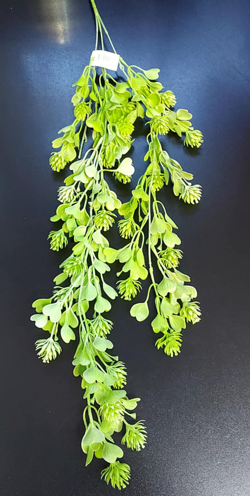 Floare Curgătoare Decorativă 100 cm – Model cu Frunză Inimă și Muguri Ornamentali