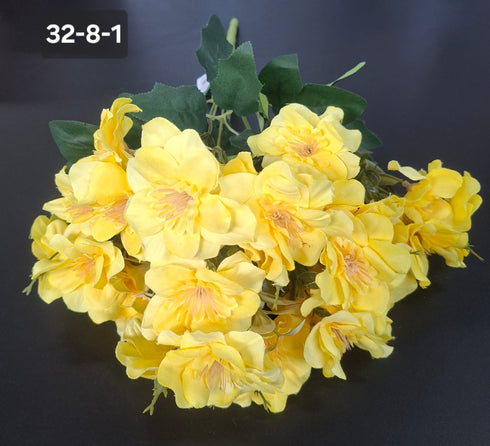 Buchet artificial trandafiri japonezi galbeni - 49cm