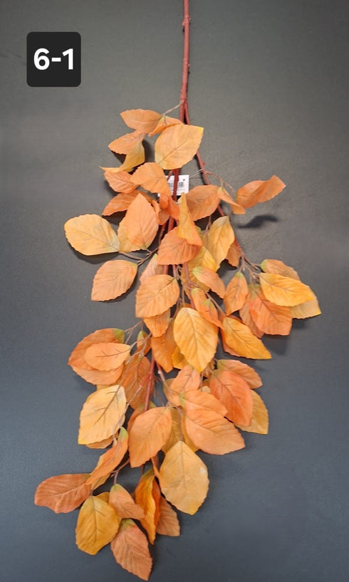 Ramură artificială decorativă - 97cm frunze de toamnă
