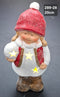 Figurină fetiță cu căciulă roșie, decor ceramic Crăciun - 20cm