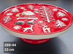 Suport prăjituri decor ceramic Crăciun - 23cm