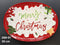 Farfurie decor ceramic Crăciun Merry Christmas ceramică - 30cm