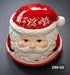 Bombonieră decor ceramic Crăciun cu capac - 12x17cm