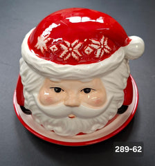 Bombonieră decor ceramic Crăciun cu capac - 12x17cm