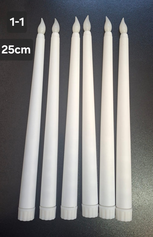 Lumanari artificiale LED albe 25cm – set decorativ 6/set