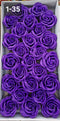 Trandafiri din pastă de săpun mov violet – set 25 bucăți, 8cm