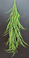 Ramură curgătoare decorativă verde, aspect natural, frunze lungi - 80cm
