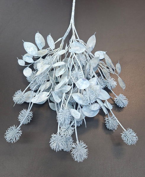 Fir decorativ artificial gri deschis - 65cm