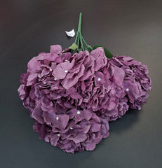 Buchet cu hortensii artificiale mov, flori mari 52cm