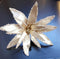 Flori Crăciun aurii cu glitter – flori decorative festive 10/set