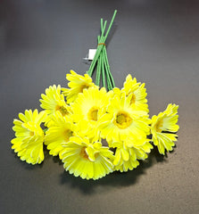 Buchet margarete artificiale galbene 34cm - set 10 flori