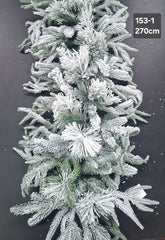 Ghirlandă Crăciun cu zăpadă artificială - 270cm