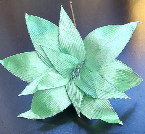 Flori Crăciun artificiale verde mentă – flori decorative 10/set