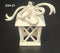 Set 12 Ornamente de Crăciun Felinar Alb cu Sclipici – 7x16cm