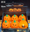 Set 6 Dovleci Halloween cu LED, 12 cm – Decorațiuni Luminate
