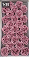 Trandafiri din pastă de săpun roz mauve – set 25 bucăți, 8cm