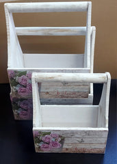 Jardiniere din lemn 3/set DR011