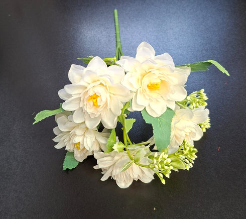 Buchet de dalii artificiale crem – flori mici 26cm