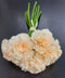 Buchet garoafe artificiale piersică 26cm - 9 fire