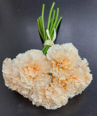 Buchet garoafe artificiale piersică 26cm - 9 fire