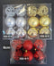 Set 6 Globuri Decorative cu Model Decupat și Sclipici - 8cm