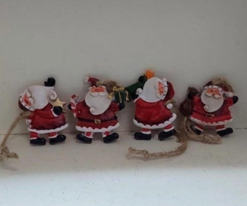 Moș Crăciun – decor ceramic Crăciun pentru brad 10/set 3cm