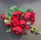 Buchet cu Bujori Roșii 49cm – Flori Artificiale din Material Textil